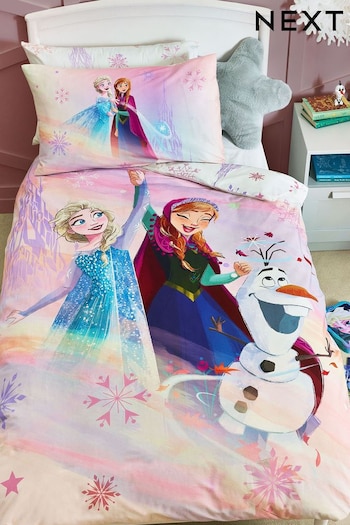 Disney Frozen Pink 100% Cotton Duvet Cover and Pillowcase Set (N37269) | £25 - £37