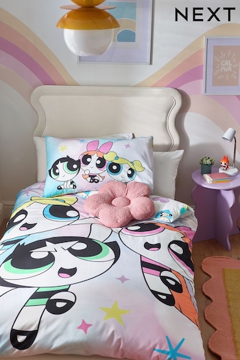 Pink Powerpuff Girls 100% Cotton Duvet Cover and Pillowcase Set (N37281) | £29