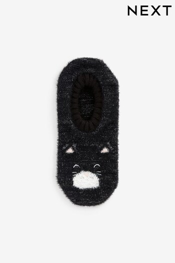 Black Sparkle Cat Footsie Slippers 1 Pack (N37317) | £12