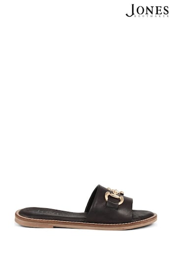 Jones Bootmaker Emillina Leather Buckle Black Mule Sandals (N37340) | £69
