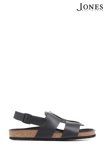 Jones Bootmaker Leather Black T-stav Sandals (N37341) | £69
