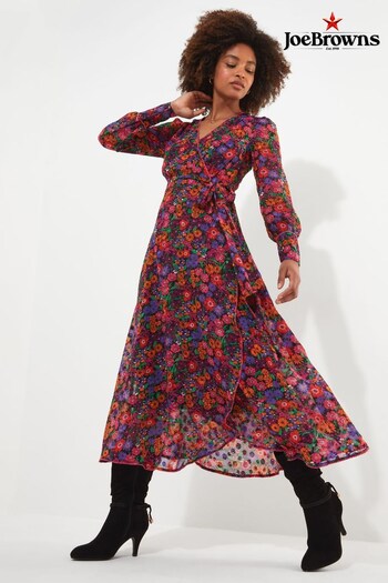 Joe Browns Black Vibrant Vibes Wrap Dress (N37373) | £70