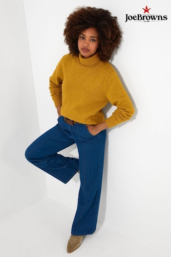 Joe Browns Yellow Turtle Roll Neck Jumper Style Sweater (N37375) | £40
