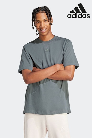 adidas Grey Sportswear ALL SZN T-Shirt (N37382) | £23