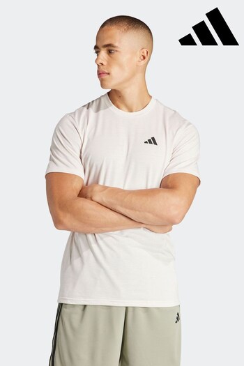 adidas White Train Essentials Feelready Training T-Shirt (N37383) | £23
