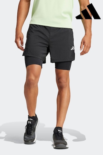 adidas Black Performance Gym+ Training 2-in-1 Shorts (N37384) | £40