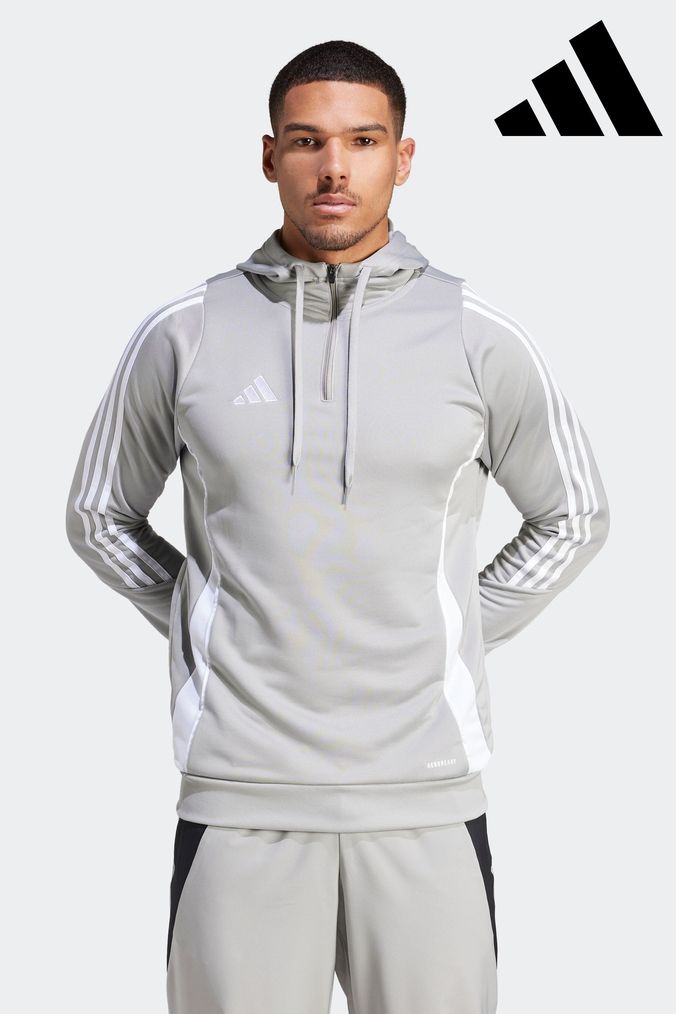 adidas Grey Hoodies adidas Mens Grey Zip Up and Pullover Hoodies Next UK
