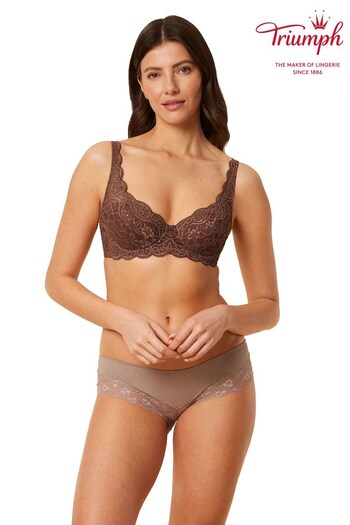 Triumph Amourette 300 Wired and Padded Brown Bra (N37455) | £38