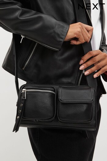 Black Utility Pocket Cross-Body Bag (N37466) | £32