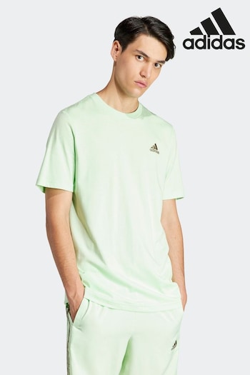 adidas Green Sportswear Essentials Single Jersey Embroidered Small Logo T-Shirt (N37610) | £20