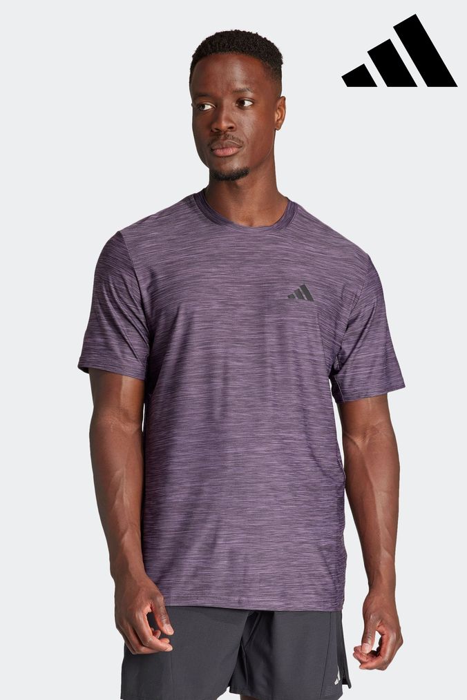 Men's purple adidas t shirts sales