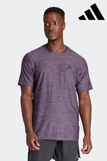 adidas Purple PERFORMANCE Train Essentials Stretch Training T-Shirt (N37624) | £23