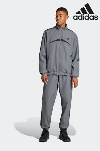 adidas dpr Grey Sportswear Sportswear Woven Chevron Tracksuit (N37658) | £70