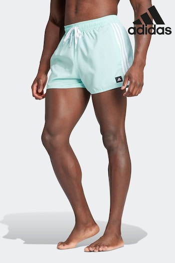 adidas Light Green 3-Stripes CLX Very Short Length Swim Shorts (N37660) | £35