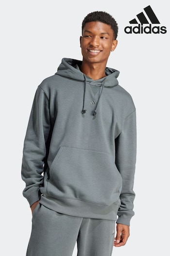 adidas Grey paillettes Sportswear All Szn Fleece Hoodie (N37678) | £45