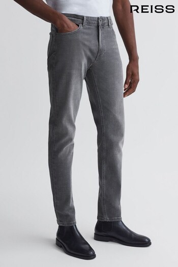 Reiss Grey Medesto Slim Fit Washed Jeans (N37738) | £128