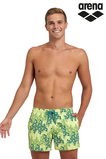 Arena Mens Green Allover Beach Shorts (N37787) | £32