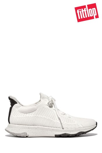 FitFlop Vitamin Ffx Knit Sports White Sneakers (N37846) | £120