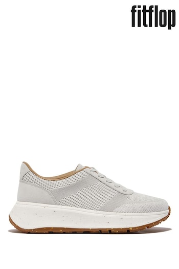 FitFlop Grey F-Mode Knit Flatform Sneakers (N37861) | £120
