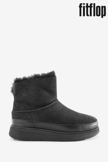 FitFlop Gen-Ff Mini Double-Faced Shearling Black Boots (N37866) | £155