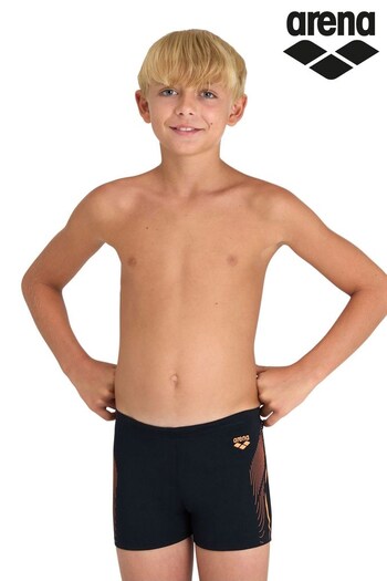 Arena Performance Boys Graphic Black Swim Shorts (N37877) | £18