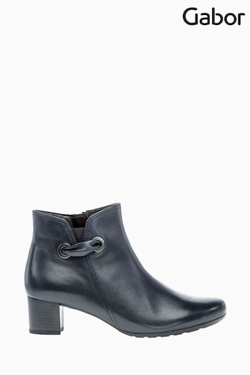Gabor Blue Keegan Midight Leather Ankle Boots (N38051) | £105