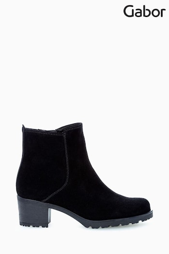 Gabor Delight Black Suede Ankle Black Boots (N38056) | £115