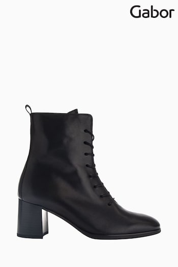 Gabor Balfour Black Leather Ankle Boots (N38073) | £125