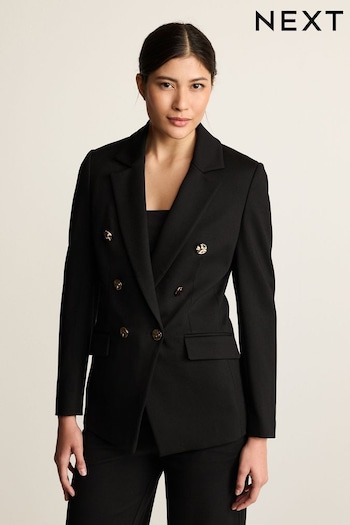 Black Ponte Fitted Double Breasted Blazer (N38087) | £66