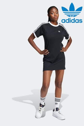 adidas square Originals 3 Stripes Raglan Black Dress (N38110) | £38