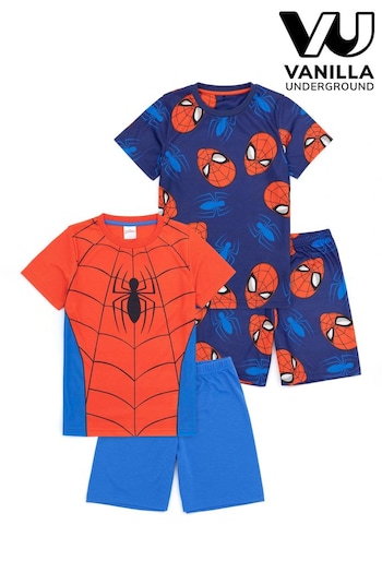 Vanilla Underground Red Boys Spiderman Pyjamas 2 Pack (N38151) | £27