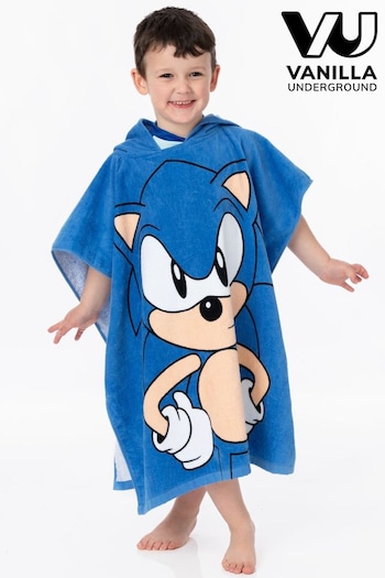 Vanilla Underground Blue Sonic Towel Poncho (N38154) | £20