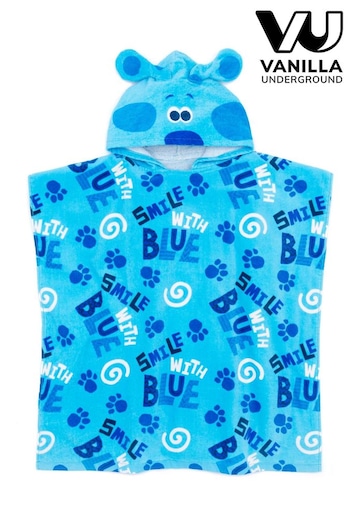 Vanilla Underground Blue Kids Clues Character Towel Poncho (N38155) | £18
