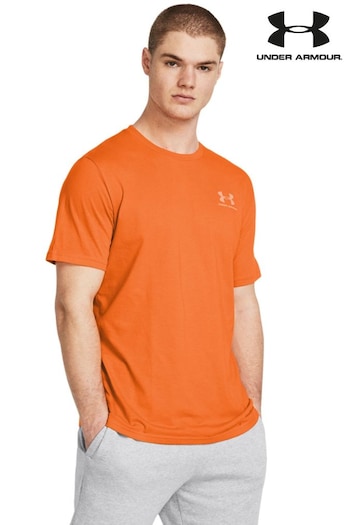 Under Armour Orange Left Chest Logo T-Shirt (N38200) | £25