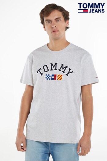 Tommy Jeans Grey Relaxed Archive T-Shirt (N38251) | £40