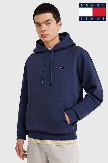 Tommy for Jeans Blue Fleece Flag Patch Hoodie (N38266) | £75
