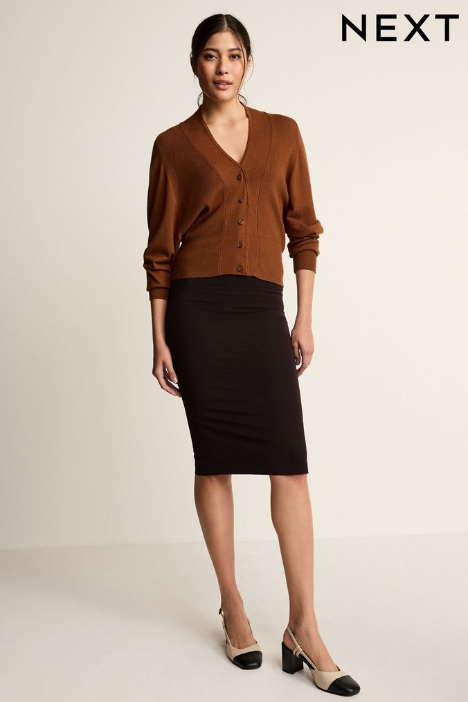 Black knee length work skirt new arrivals