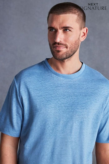 Blue Signature 100% Linen T-Shirt (N38394) | £32