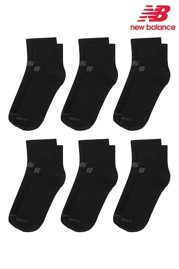 New Balance Black Multipack Ankle Flat Socks (N38416) | £18