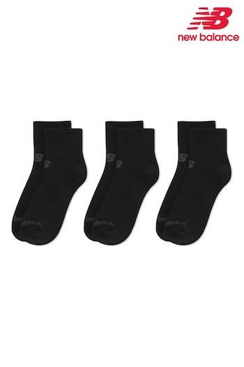 New Balance Black Multipack Ankle Flat Socks (N38418) | £10