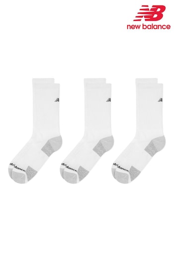 New Balance White Multipack Cushioned Low Cut Socks (N38423) | £13