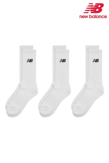 New Balance White Everyday Crew Socks (N38426) | £13