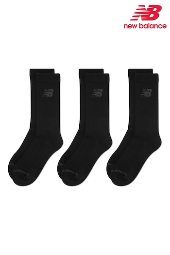 New Balance Black Multipack Sports Cushioned Crew Socks (N38432) | £12