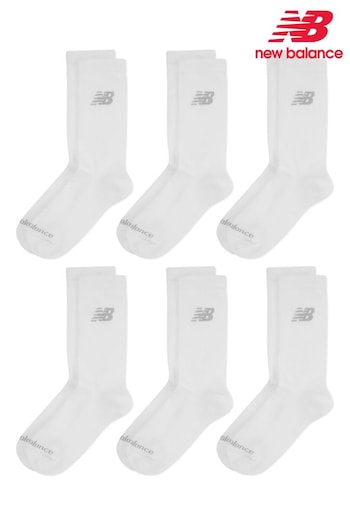 New Balance White Multipack 410v7 Cushioned Crew Socks (N38436) | £20