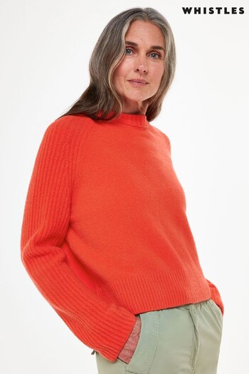 Whistles Red Anna Wool Mix Crew Knit (N38495) | £99