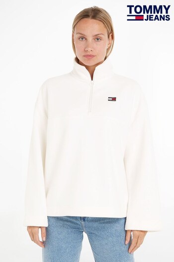 Tommy Jeans Oversized White Sweatshirt (N38515) | £95