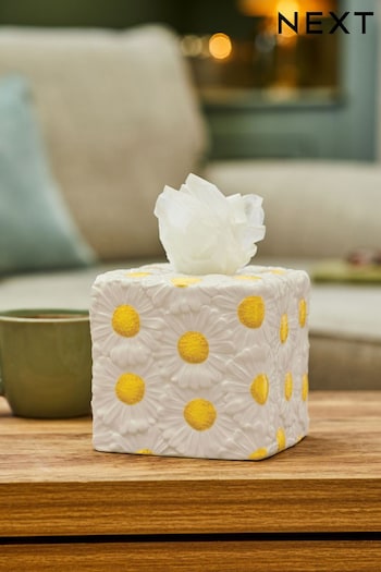 Yellow Daisy Tissue Box (N38563) | £18