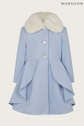 Monsoon Blue Skirted Twirl Smart Coat (N38584) | £65 - £75