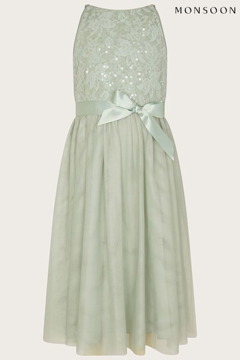Monsoon Green Lacey Sequin Truth Maxi Dress (N38596) | £46 - £50