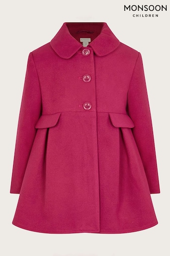 Monsoon Pink Skirted Coat (N38599) | £52 - £62